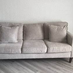A Grey Leather Couch
