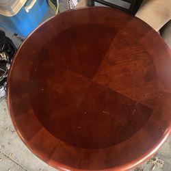 Round Wood Table