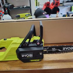 Ryobi 18v Chainsaw Tool Only 12 In Used But Works Good