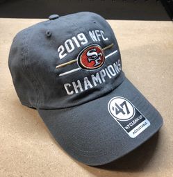 San Francisco 49ers 2019 NFC Champions Gray adjustable 47 Brand Hat NEW