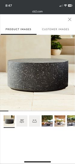 CB2 Black Terrazzo Coffee Table— Like New —$100