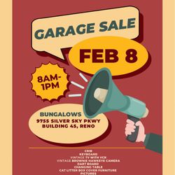 Garage Sale 2/8 8am- 1pm NO OFFER REFUSED