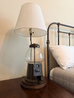 Vintage Gumball Machine Table Lamp 31” | Solid | New Shade Glass Globe - Works (Pls read)