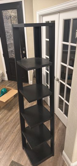 Modern Black 5-Tier Display Shelf / Bookcase – Great Condition