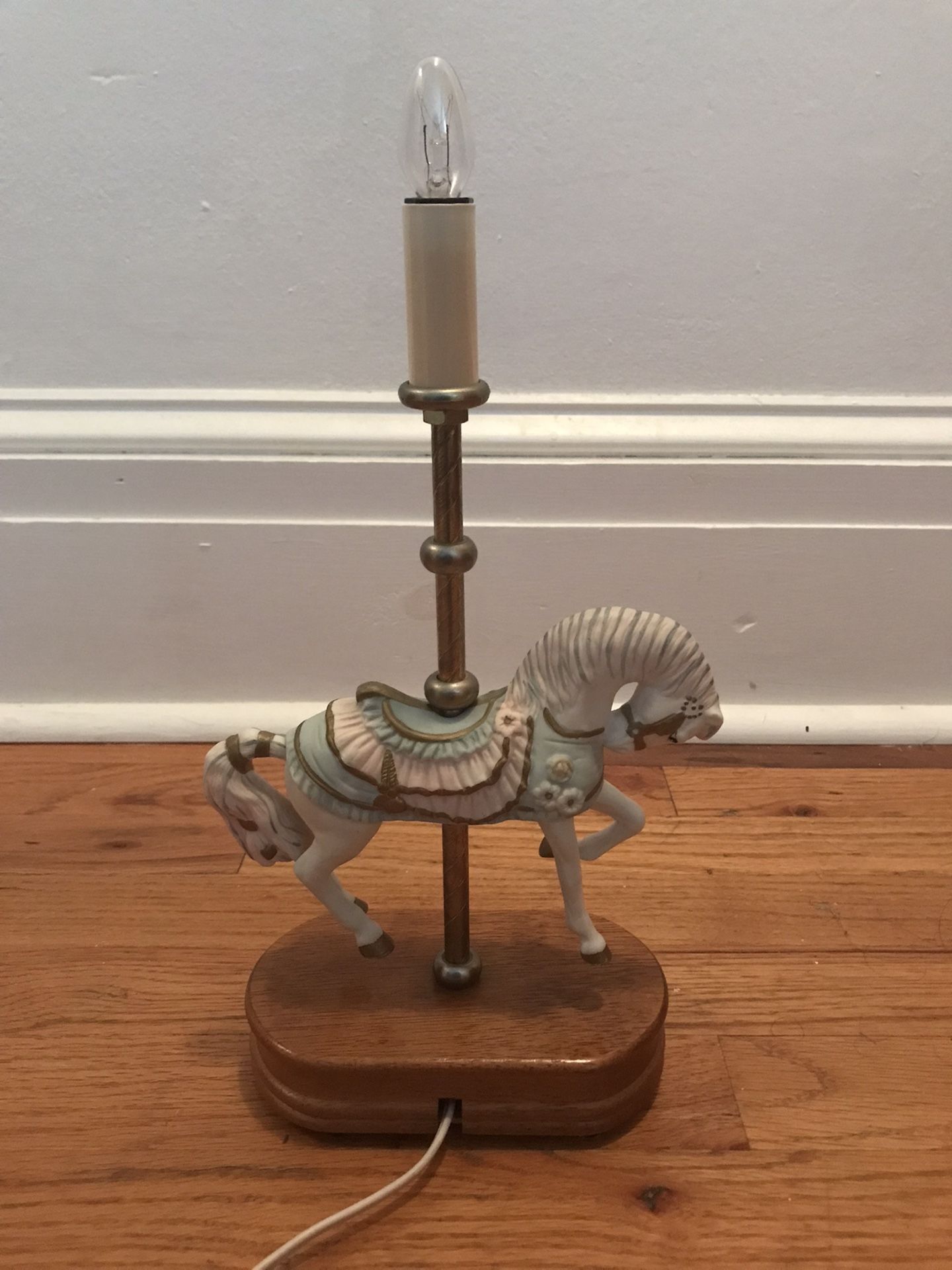 Vintage House of Lloyd Carousel Horse Merry Go Round Lamp - No Shade