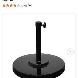 California Umbrella 50 lb. Patio Umbrella Base in Black