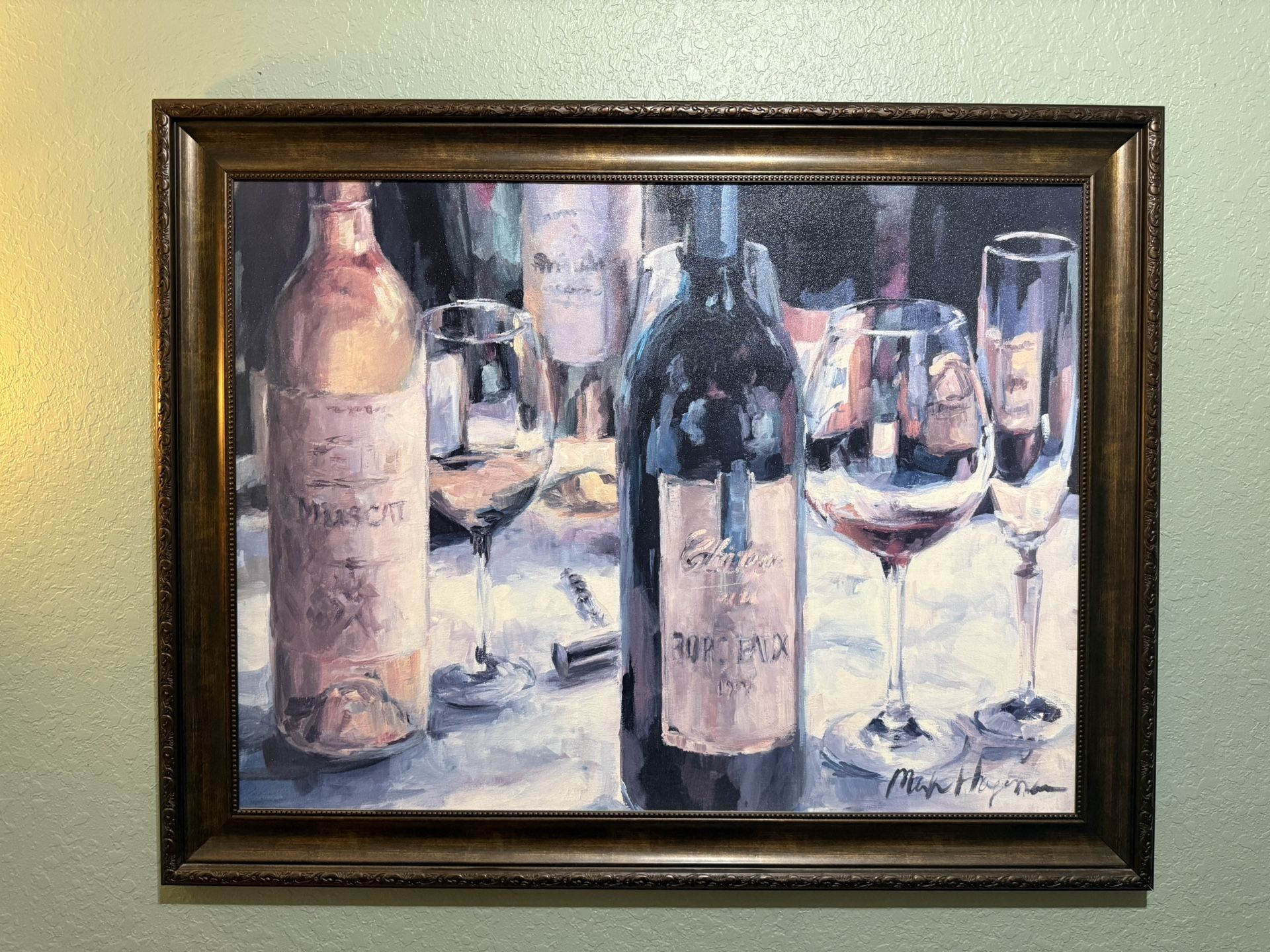 Framed Kirkland Wine Canvas Painting – Elegant Wall Art