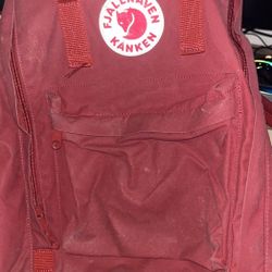red kanken backpack, READ DESCRIPTION