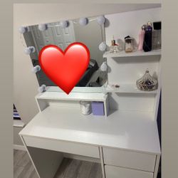 White vanity 