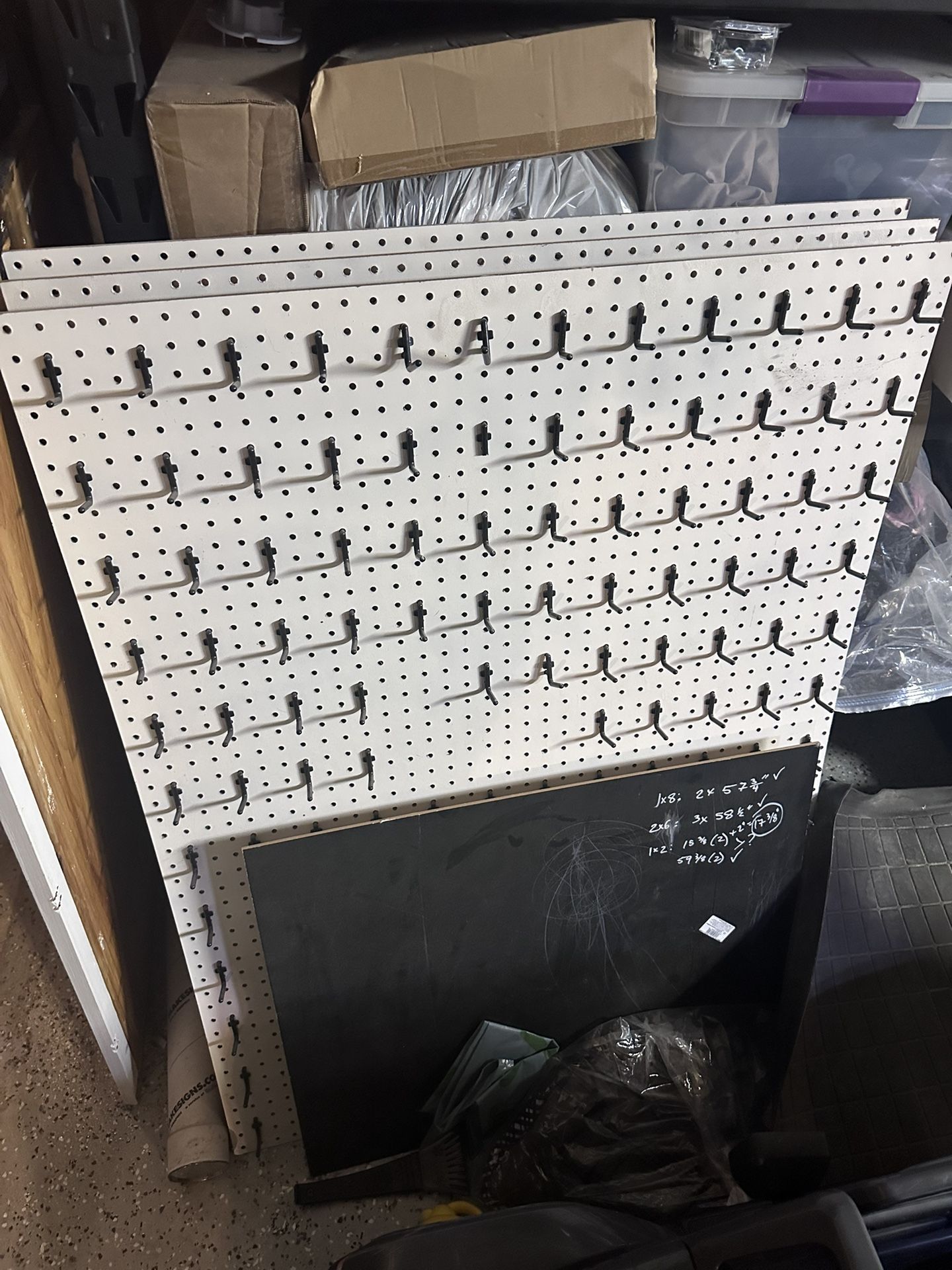 Peg Board And Chalk Board