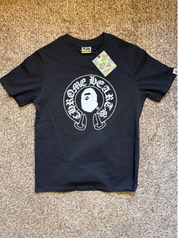 BAPE x Chrome Hearts black tee  Size M