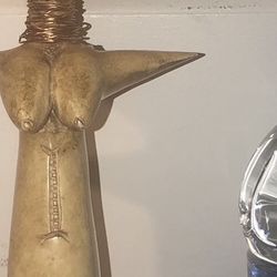 African Hand Carved Fertility Statue