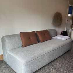 cb2 armless sofa
