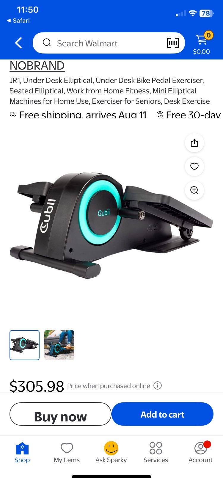 Exercise JR1, Under Desk Elliptical, Under Desk Bike Pedal Exerciser, Seated Elliptical, Work from Home Fitness, Mini Elliptical Machines for Home Use