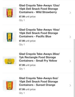 Crayola food containers