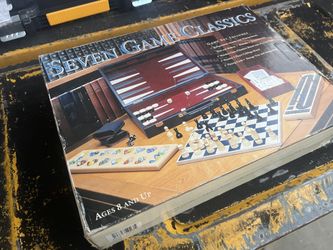Vintage Seven Game Classics By M&G (Backgammon, Mancala, Chess & More)