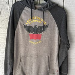 Levis Straus and Company Sweatshirt Hoodie Medium Gray