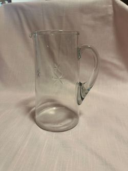 Antique Westmoreland Glass Pitcher Starburst W.S.C. Stamped $40 OBO