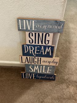 Wood wall decor motivational