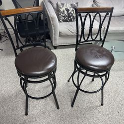 Set of 2 Swivel Bar Stools