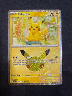 Pikachu #025 03/30 – 30th Celebrations – NM Pokemon TCG Card
