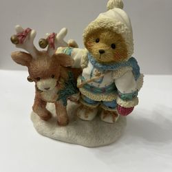 1994 Cherished Teddies 617245 NILS "NEAR & DEER FOR CHRISTMAS” Bear & Reindeer 