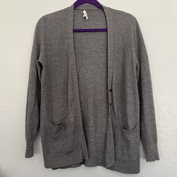 Madewell Women’s Small Gray Button Up Cardigan Sweater Lightweight 