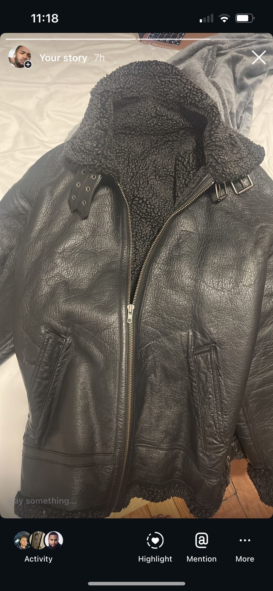 Wilson Black Shearling Jacket