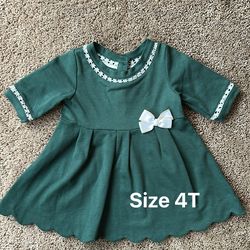 Toddler girl green dressy shirt top size 4T