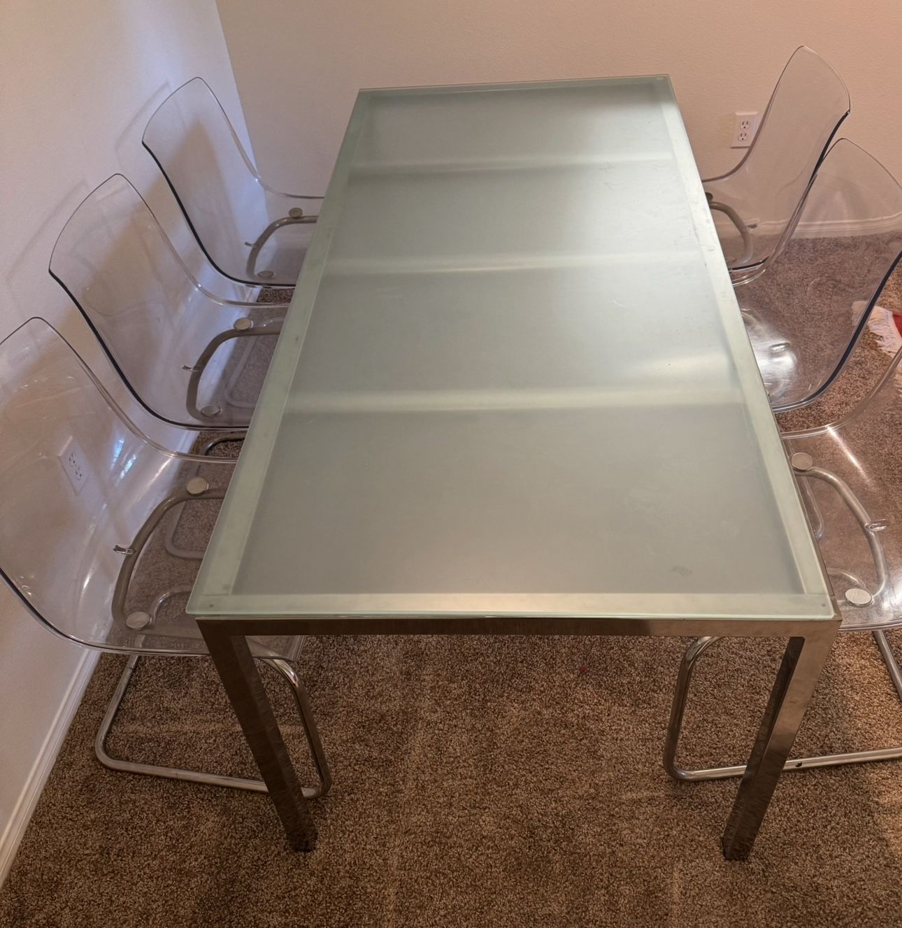 CrystalClear 6-Seater Glass Dining Set