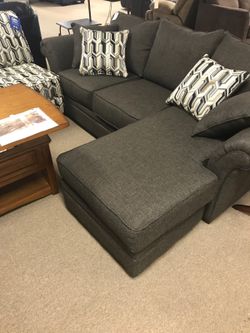 New Grey Sofa with Pillows! Awesome savings on couch and loveseat, sectional SPECIALS!