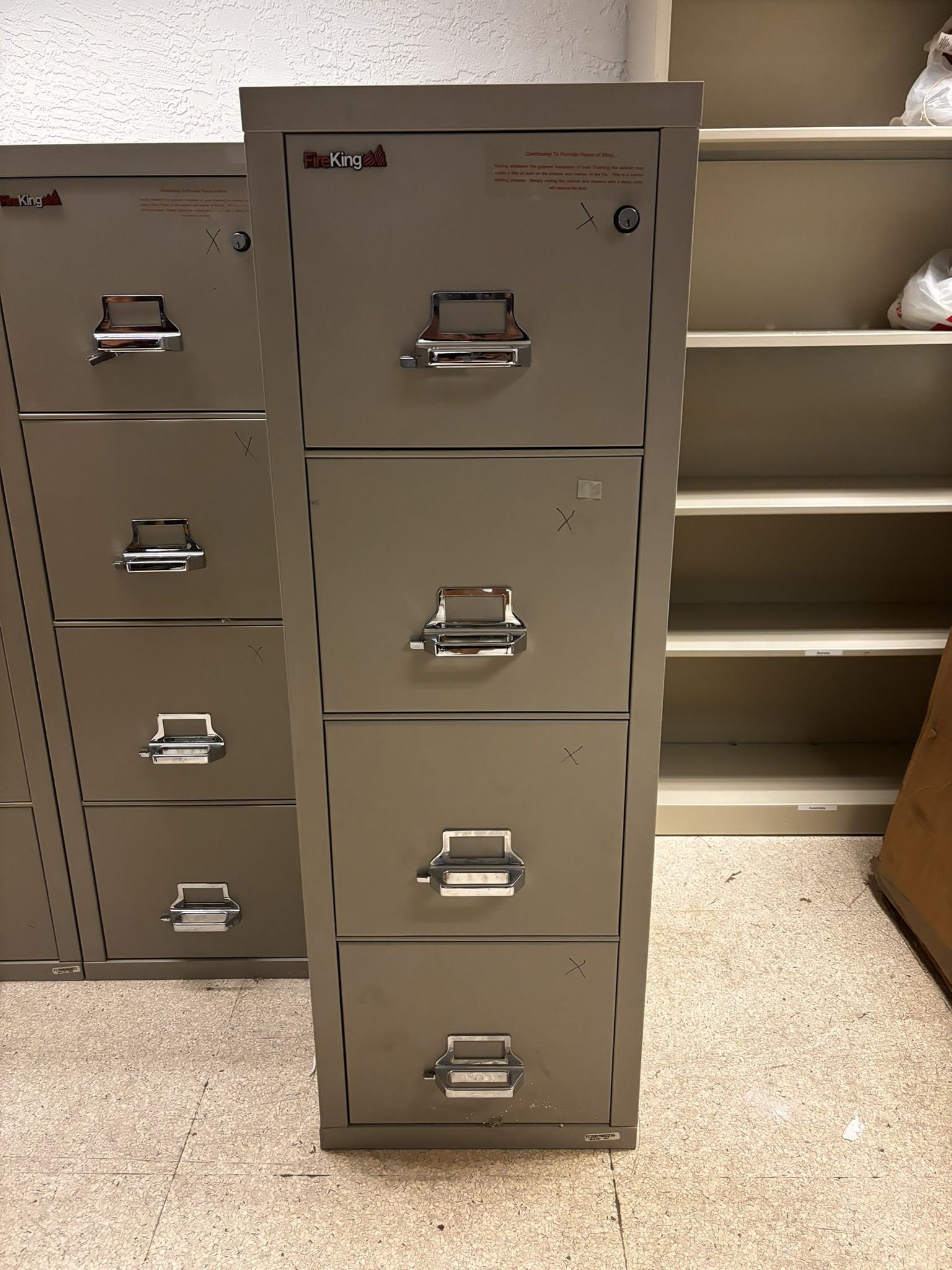 Filing Cabinet - FireKing Impact Resistant Fireproof Vertical File Cabinet