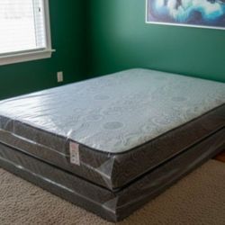 New Queen Size Mattress With Box Spring Set REGULAR Mattress Queen Size 