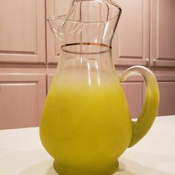 Vintage 1960s Blendo Frosted Lime Green Vase