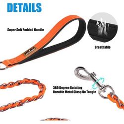 Chewproof metal leash for medium and large dog’s