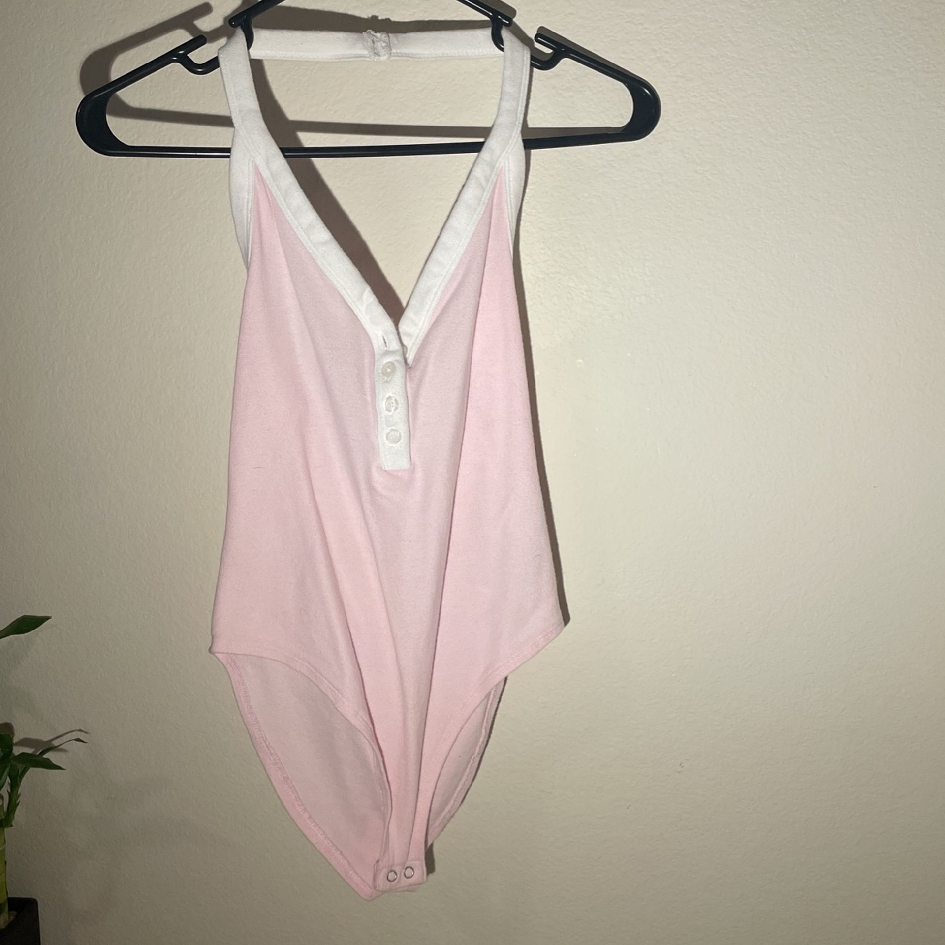 Cute Baby Pink Tennis Halter Top Body Suit