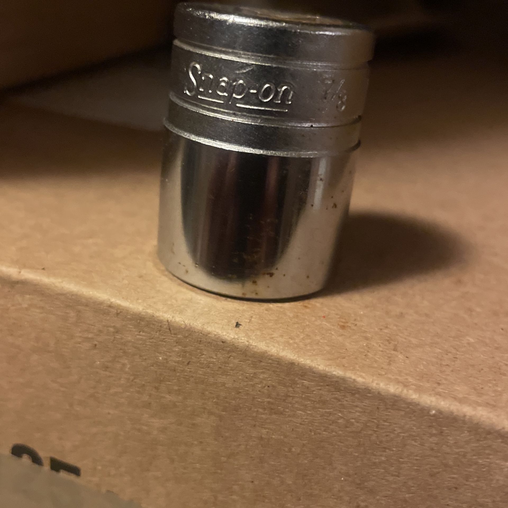 Snap-on TW281 7/8" 1/2" Drive 6-Point Shallow Chrome Socket USA
