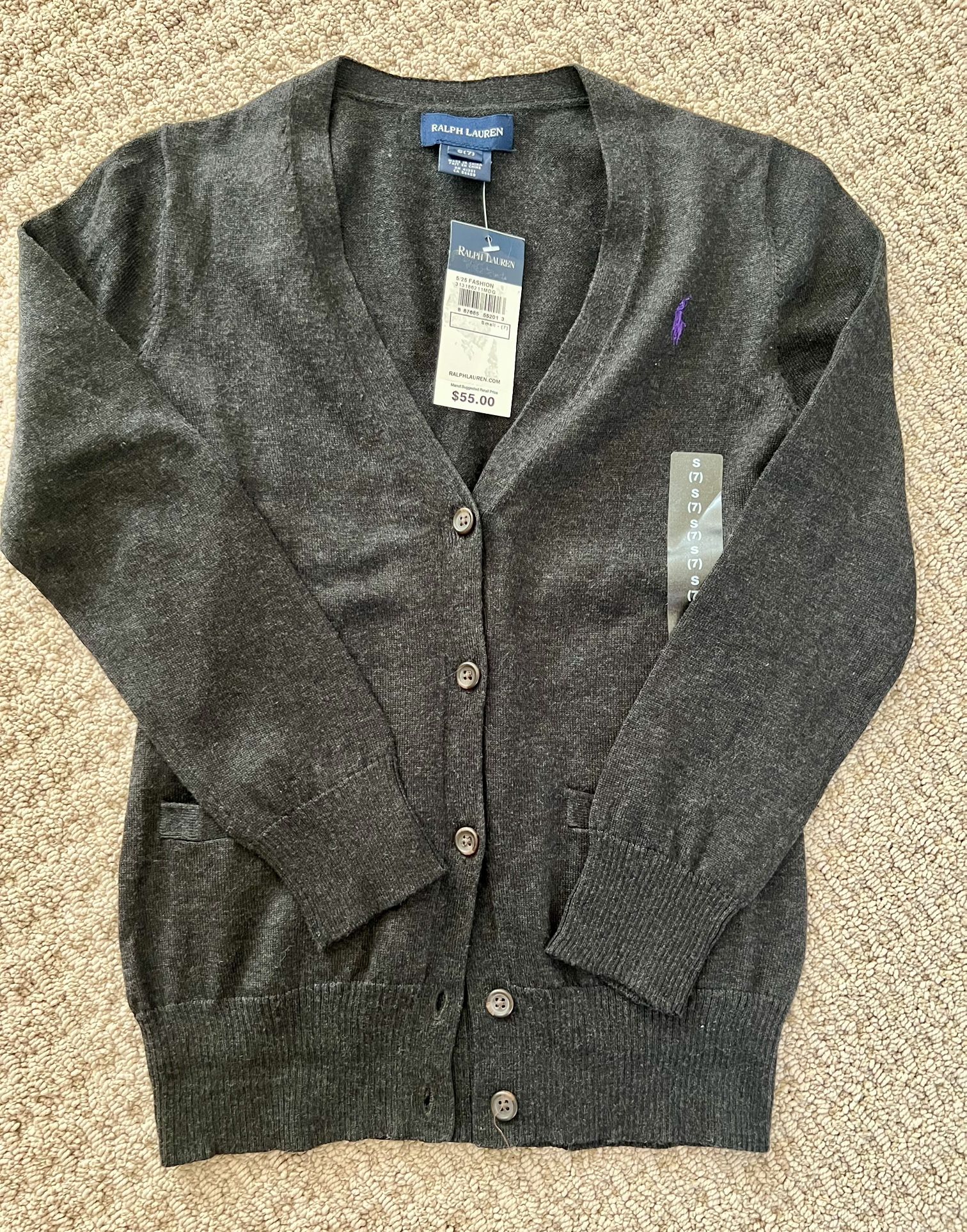 Polo Kids Cardigan Long Sleeve Gray Color Size S (7)