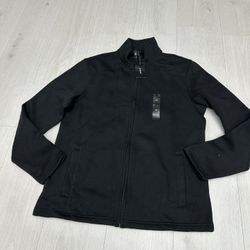 New Alfani knit jacket front zip up, size M