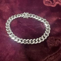 Silver Cuban Link Bracelet 