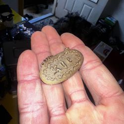 Vintage Silver-Plated 'Rye' Decanter Label with Hanging Chain - Classic Barware Accessory