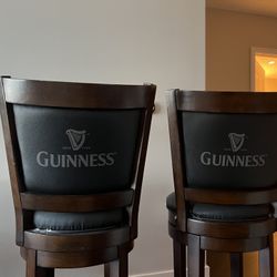 Guinness Walnut Swivel Bar Stool 