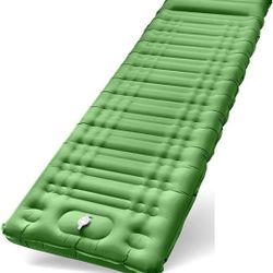 Camping Cot,camp Beds for Adults,Thickened, Blue, Green, Army Green, Built-in Foot Pump, Moisture-proof, Suitable for Camping Air Mattress Gr