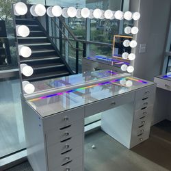 Brand New XL Vanity Set W/ RBG Interior Lighting 