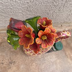 Base With Glass Flores 