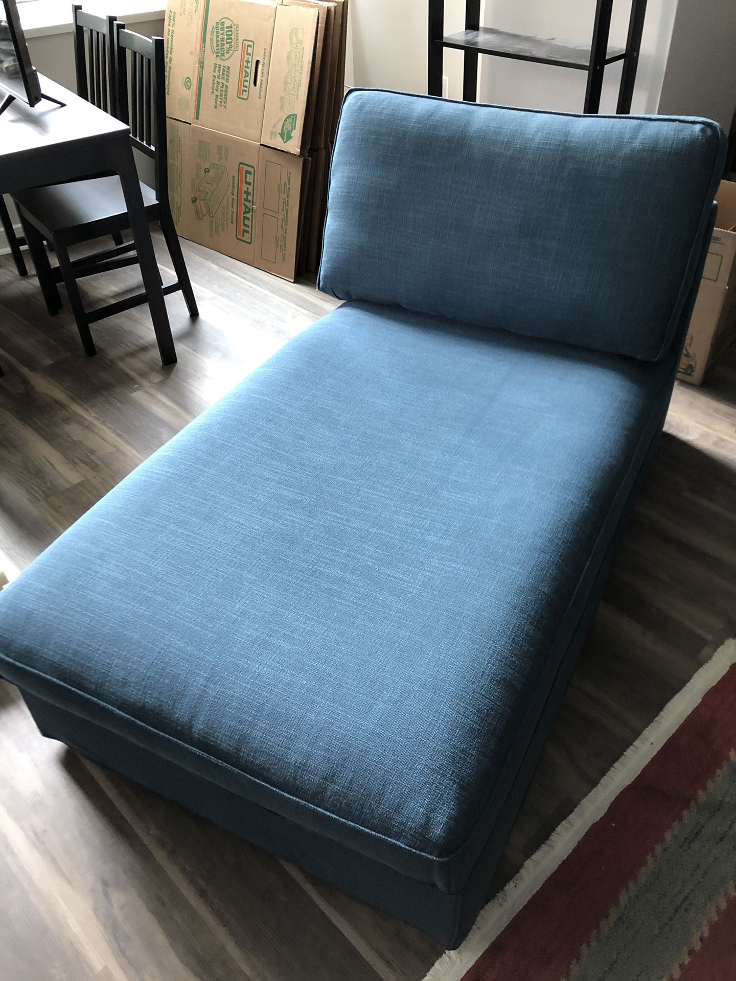 IKEA chaise (dark blue)