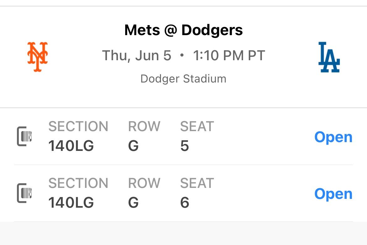 ⚾️ Dodgers vs Mets TODAY – Amazing Seats! ⚾️ 1:10 PM