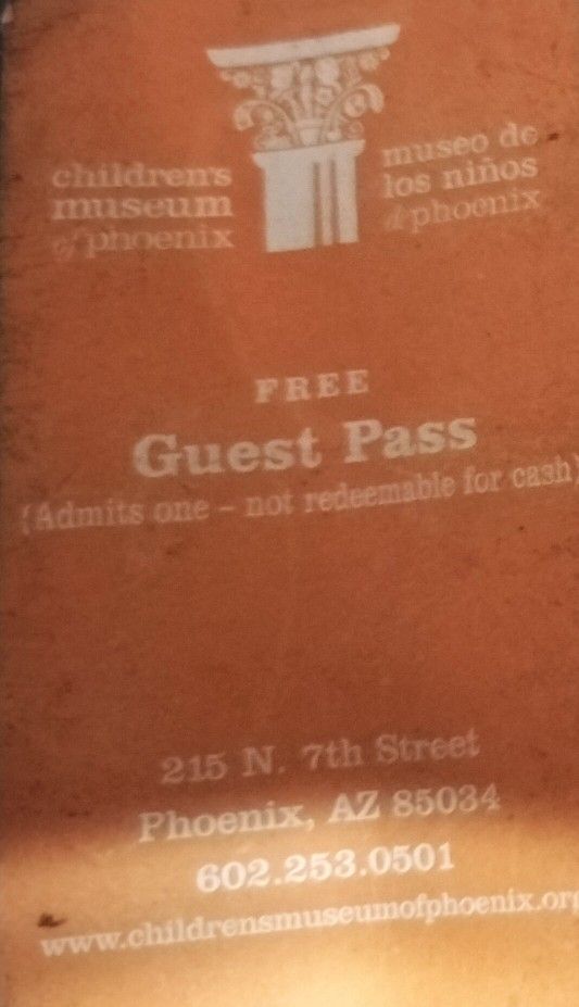 6 Phoenix Children's Museum Passes 