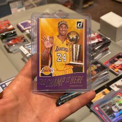 Kobe Bryant 2016-18 Panini Donruss No. 6 The Champ Is Here Insert 