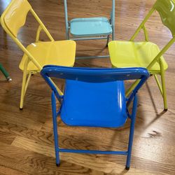 NEW Set of 4 Colorful Kids Folding Chairs